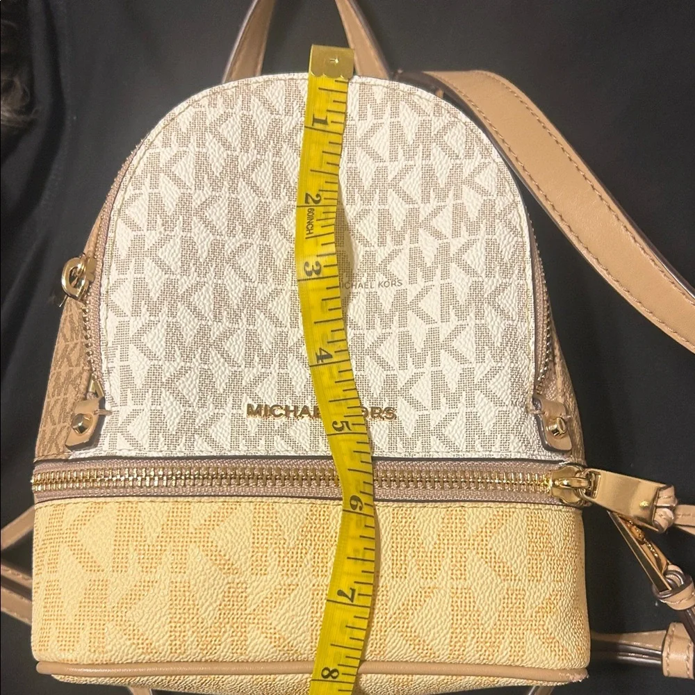 Michael Kors Beige and Yellow Women's Mini Backpack - Picture 11 of 12